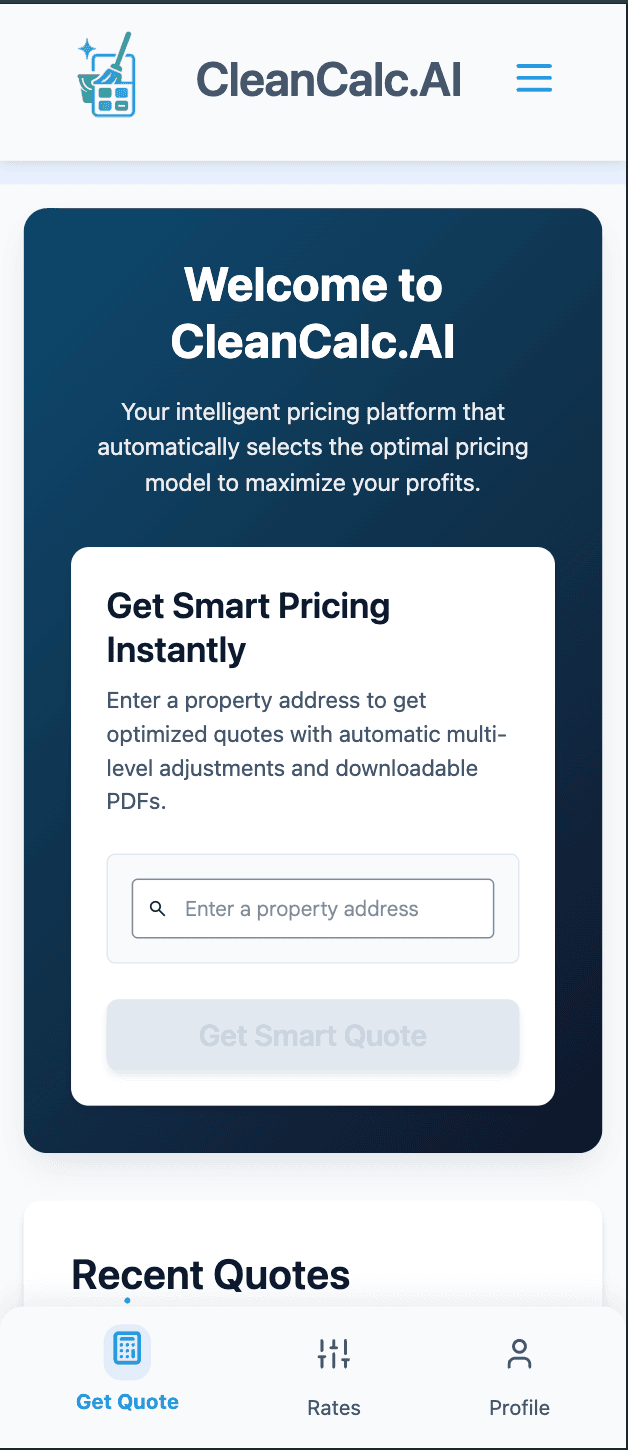 CleanCalc App Preview